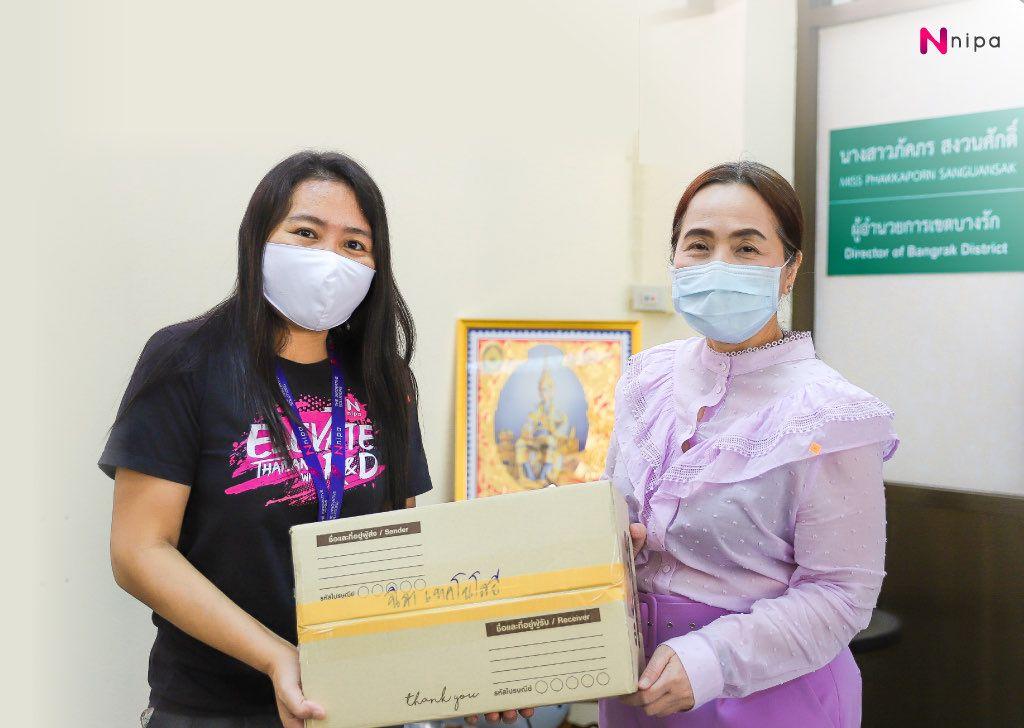 NIPA Technology มอบหน้ากากผ้า ส่งกำลังใจให้เจ้าหน้าที่เขตบางรัก image-1